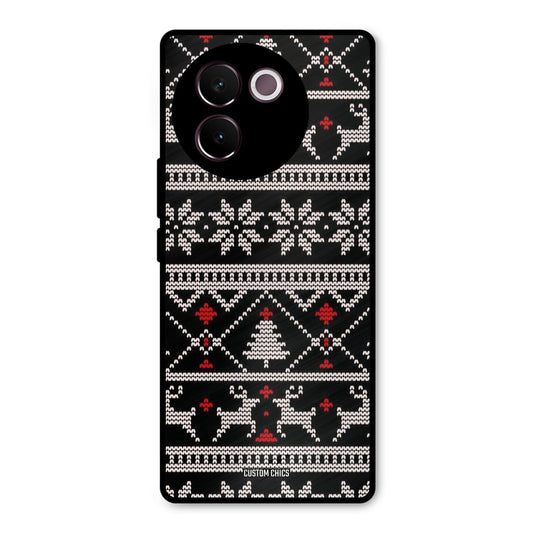 Christmas Pattern Vivo V30e Mobile Back Cover - Aesthetic PrintShield Case
