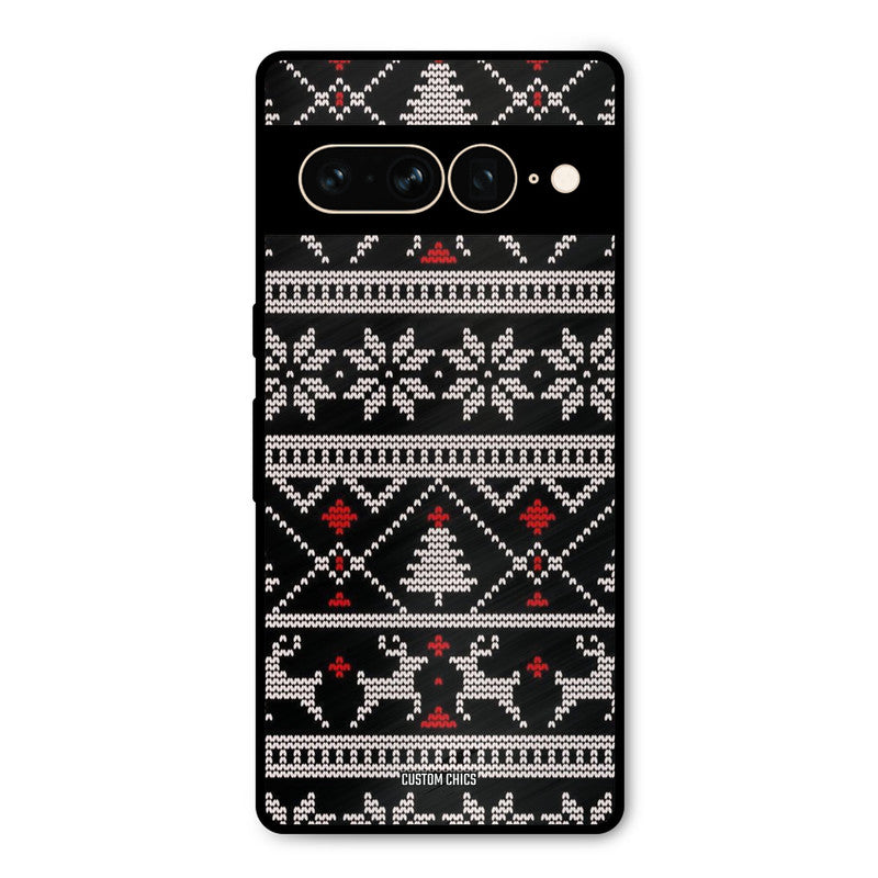 Christmas Pattern Google Pixel 7 Pro Mobile Back Cover - Aesthetic PrintShield Case