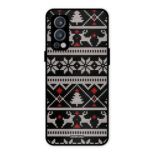 Christmas Pattern OnePlus Nord 2 5G Mobile Back Cover - Aesthetic PrintShield Case