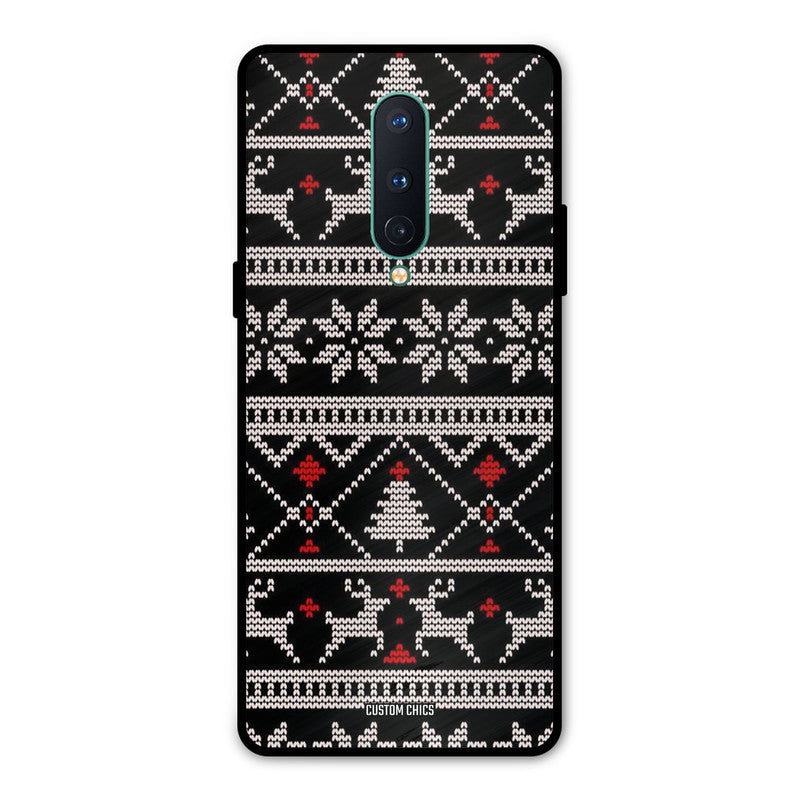 Christmas Pattern Oneplus 8 Mobile Back Cover - Aesthetic PrintShield Case