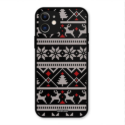 Christmas Pattern IPhone 12 Mobile Back Cover - Aesthetic PrintShield Case
