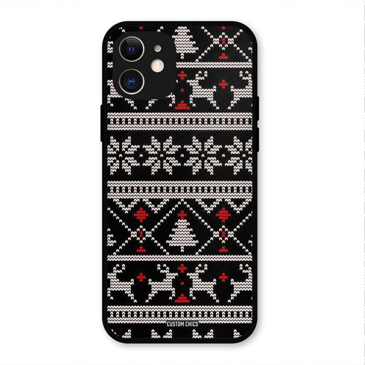 Christmas Pattern IPhone 12 Mobile Back Cover - Aesthetic PrintShield Case