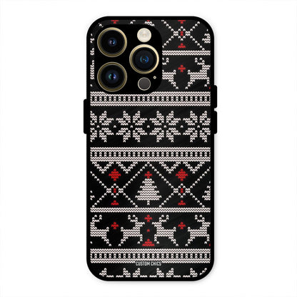 Christmas Pattern iPhone 14 Pro Max Mobile Back Cover - Aesthetic PrintShield Case