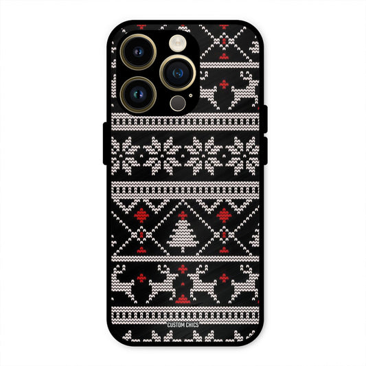 Christmas Pattern iPhone 14 Pro Max Mobile Back Cover - Aesthetic PrintShield Case