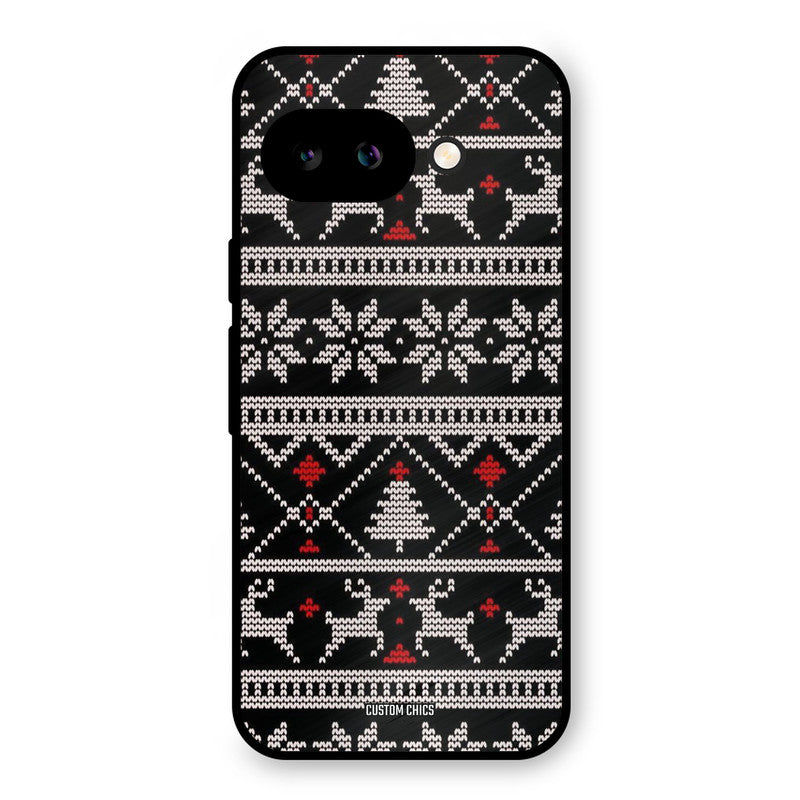 Christmas Pattern Google Pixel 9A Mobile Back Cover - Aesthetic PrintShield Case