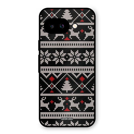 Christmas Pattern Google Pixel 9A Mobile Back Cover - Aesthetic PrintShield Case