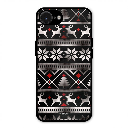 Christmas Pattern iPhone 16e Mobile Back Cover - Aesthetic PrintShield Case
