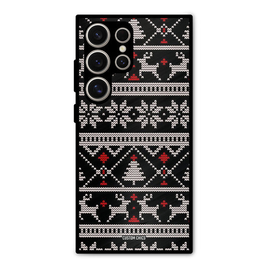 Christmas Pattern Samsung Galaxy S24 Ultra Mobile Back Cover - Aesthetic PrintShield Case