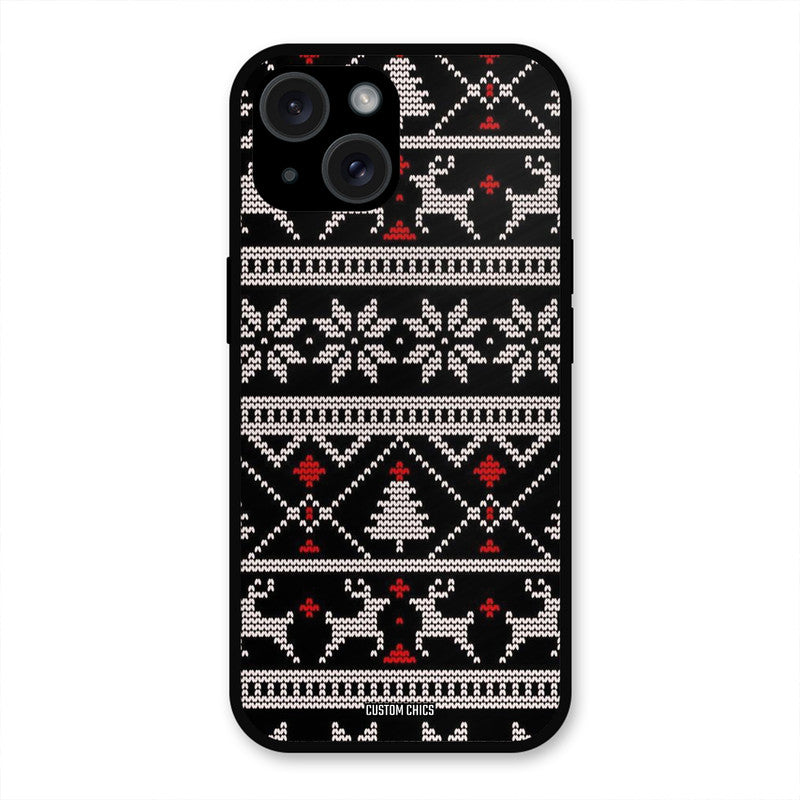 Christmas Pattern iPhone 15 Mobile Back Cover - Aesthetic PrintShield Case
