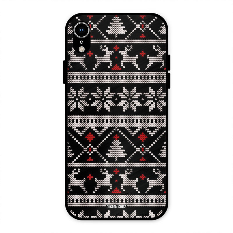 Christmas Pattern iPhone XR Mobile Back Cover - Aesthetic PrintShield Case
