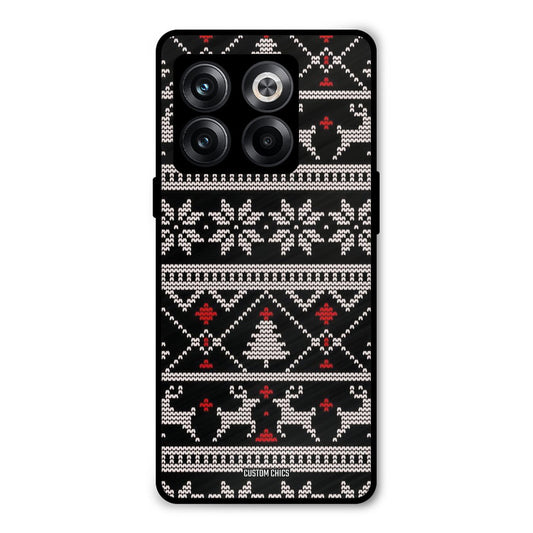 Christmas Pattern Oneplus 10T Mobile Back Cover - Aesthetic PrintShield Case