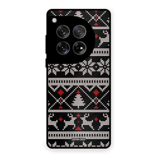 Christmas Pattern OnePlus 12 Mobile Back Cover - Aesthetic PrintShield Case