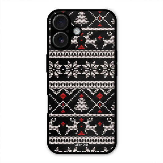Christmas Pattern iPhone 16 Plus Mobile Back Cover - Aesthetic PrintShield Case