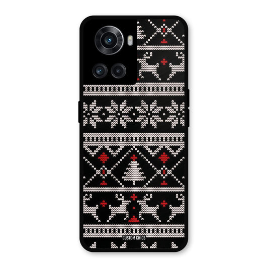 Christmas Pattern OnePlus 10R Mobile Back Cover - Aesthetic PrintShield Case