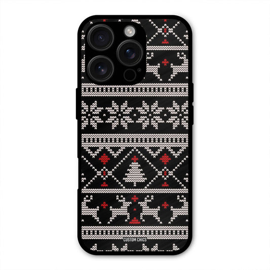 Christmas Pattern iPhone 16 Pro Mobile Back Cover - Aesthetic PrintShield Case