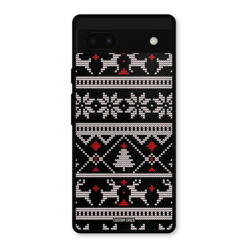 Christmas Pattern Google Pixel 6a Mobile Back Cover - Aesthetic PrintShield Case