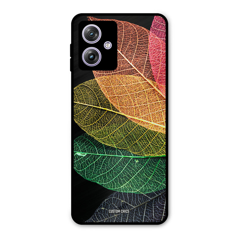 Colorful Leaves Moto G54 Mobile Back Cover - Aesthetic PrintShield Case