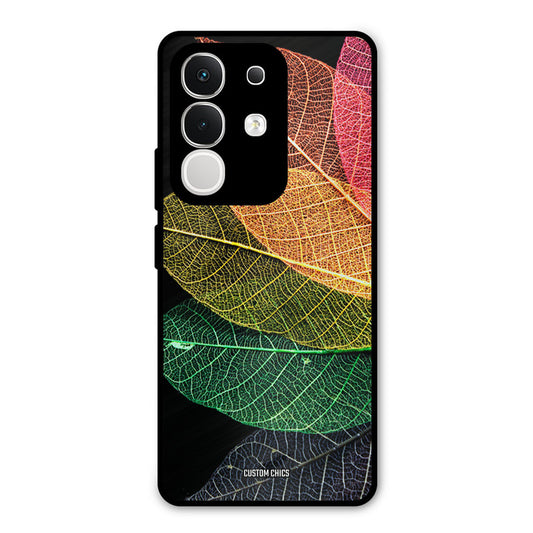 Colorful Leaves Vivo T4x Mobile Back Cover - Aesthetic PrintShield Case