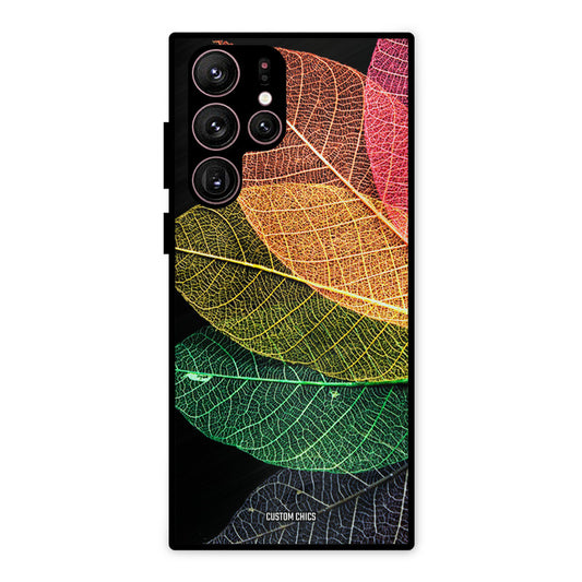 Colorful Leaves Samsung Galaxy S22 Ultra Mobile Back Cover - Aesthetic PrintShield Case