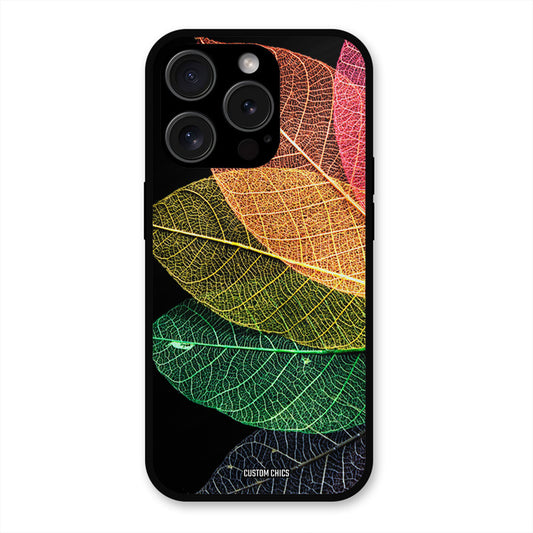 Colorful Leaves iPhone 15 Pro Max Mobile Back Cover - Aesthetic PrintShield Case
