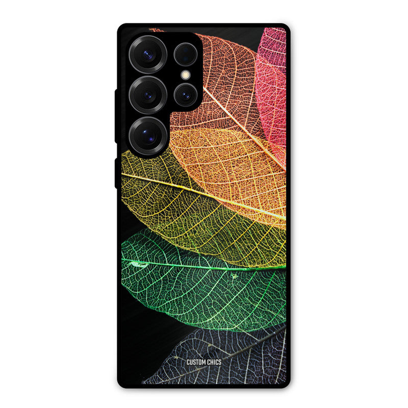 Colorful Leaves Samsung Galaxy S25 Ultra Mobile Back Cover - Aesthetic PrintShield Case