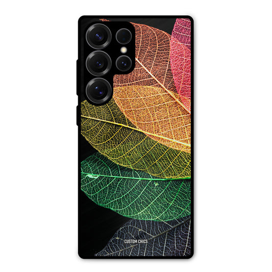 Colorful Leaves Samsung Galaxy S25 Ultra Mobile Back Cover - Aesthetic PrintShield Case
