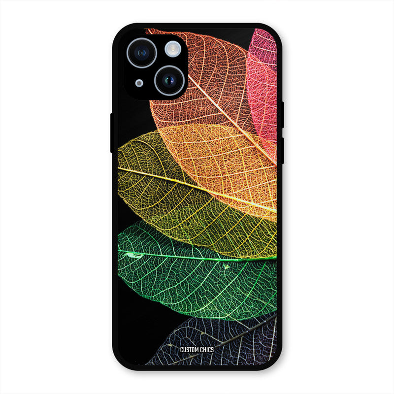Colorful Leaves iPhone 14 Mobile Back Cover - Aesthetic PrintShield Case