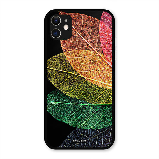 Colorful Leaves IPhone 11 Mobile Back Cover - Aesthetic PrintShield Case