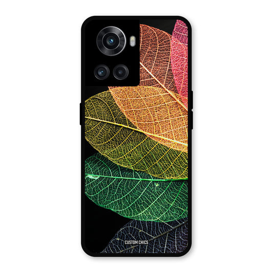 Colorful Leaves OnePlus 10R Mobile Back Cover - Aesthetic PrintShield Case