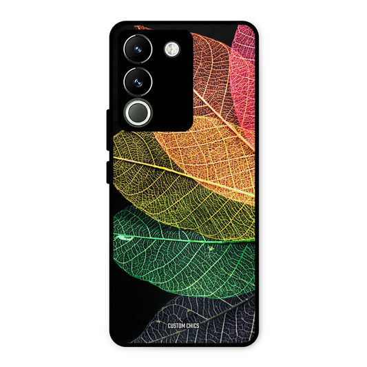 Colorful Leaves Vivo Y200 Mobile Back Cover - Aesthetic PrintShield Case