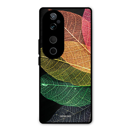 Colorful Leaves Vivo V40 Mobile Back Cover - Aesthetic PrintShield Case