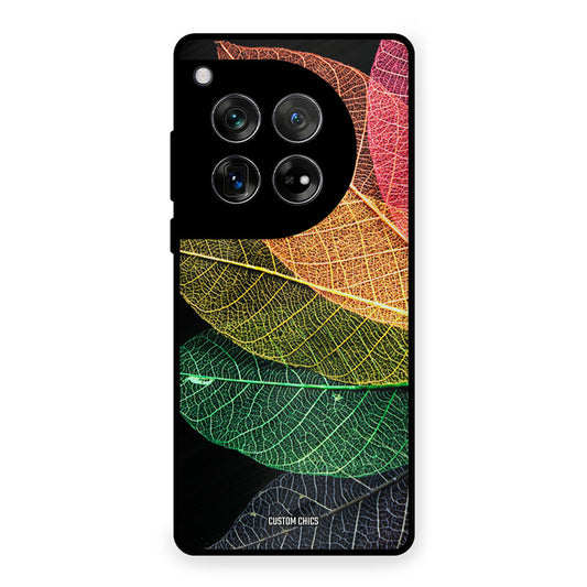 Colorful Leaves OnePlus 12 Mobile Back Cover - Aesthetic PrintShield Case