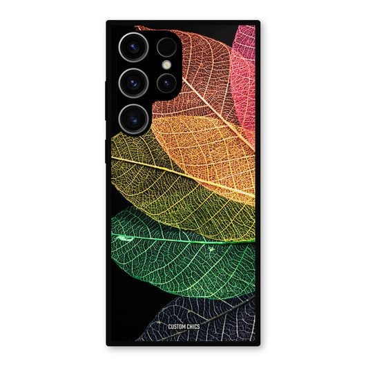 Colorful Leaves Samsung Galaxy S23 Ultra Mobile Back Cover - Aesthetic PrintShield Case