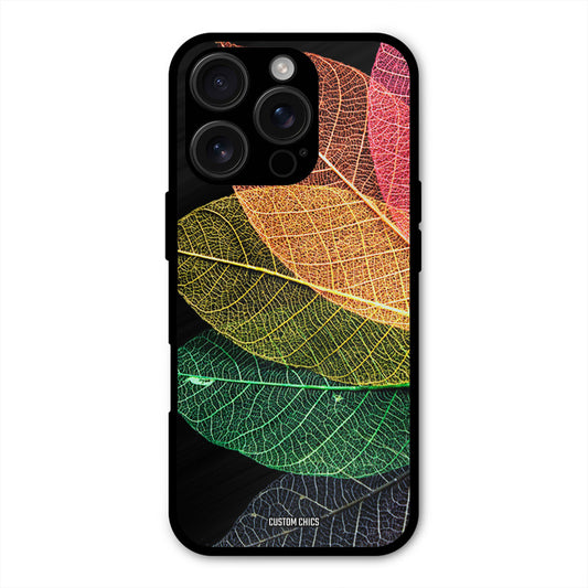 Colorful Leaves iPhone 16 Pro Max Mobile Back Cover - Aesthetic PrintShield Case