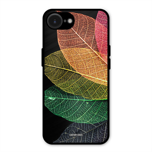 Colorful Leaves iPhone 16e Mobile Back Cover - Aesthetic PrintShield Case