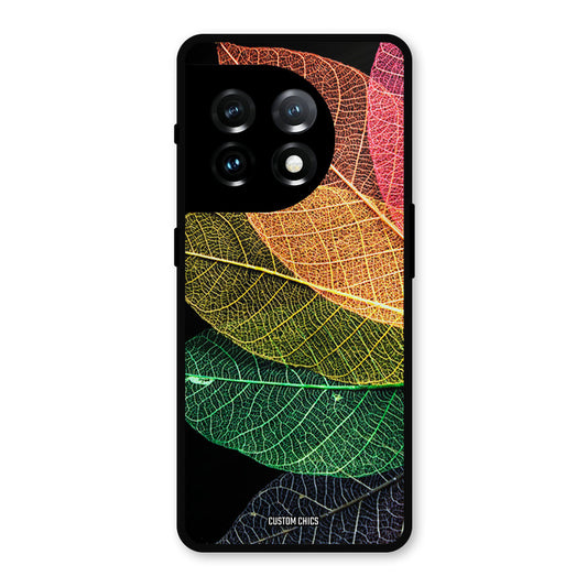 Colorful Leaves OnePlus 11 Mobile Back Cover - Aesthetic PrintShield Case