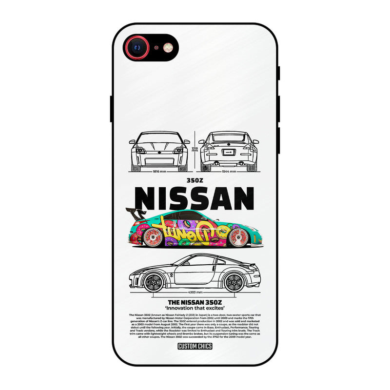 Colorful Nissan iPhone SE 2020 Mobile Back Cover - Car&Bike PrintShield Case