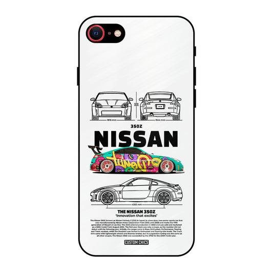 Colorful Nissan iPhone SE 2020 Mobile Back Cover - Car&Bike PrintShield Case