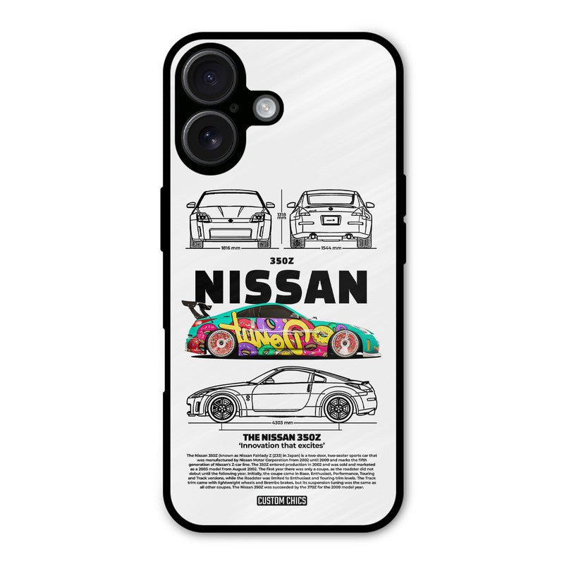 Colorful Nissan iPhone 16 Plus Mobile Back Cover - Car&Bike PrintShield Case