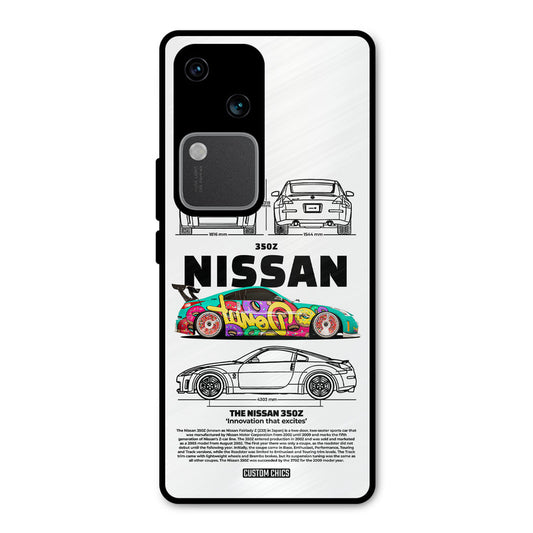 Colorful Nissan Vivo V30 Mobile Back Cover - Car&Bike PrintShield Case