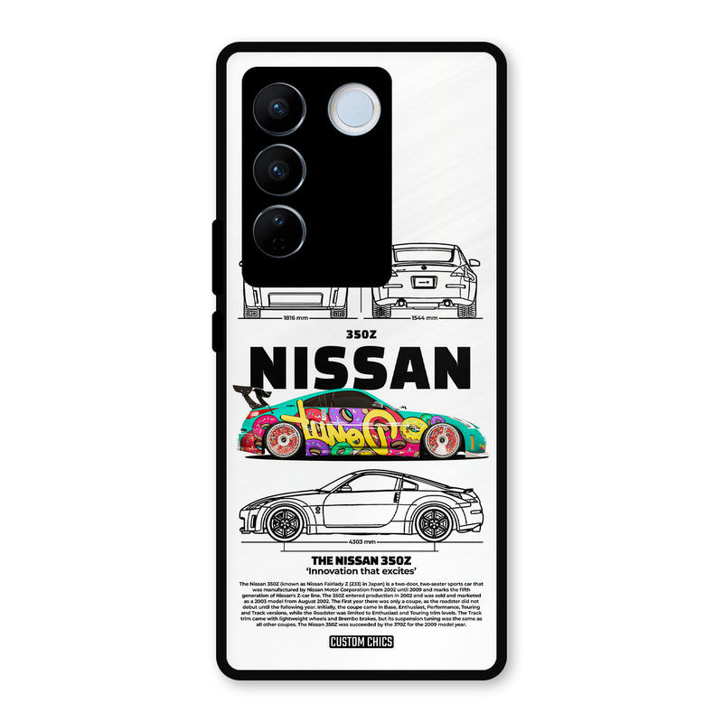 Colorful Nissan Vivo V27 Pro Mobile Back Cover - Car&Bike PrintShield Case