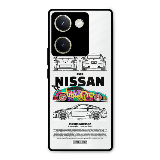 Colorful Nissan Vivo Y200 Pro Mobile Back Cover - Car&Bike PrintShield Case