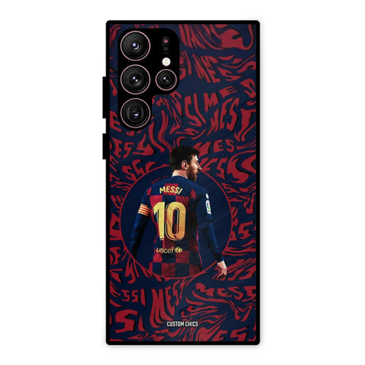 Comic Messi Samsung Galaxy S22 Ultra Mobile Back Cover - Sports PrintShield Case