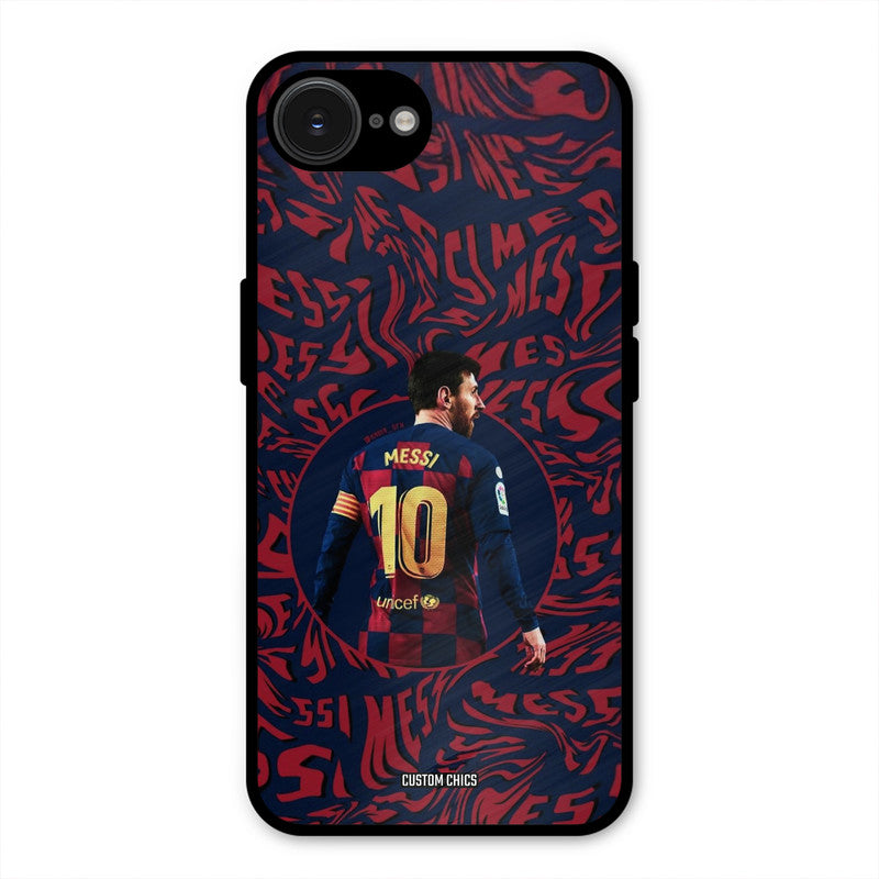 Comic Messi iPhone 16e Mobile Back Cover - Sports PrintShield Case