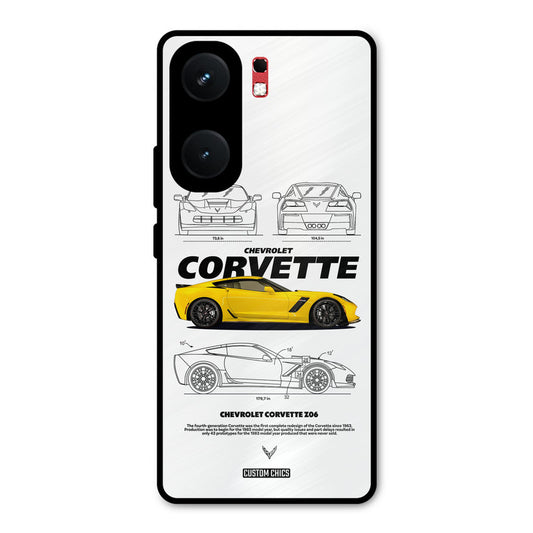 Corvette Yellow iQOO Neo 9 Pro Mobile Back Cover - Car&Bike PrintShield Case