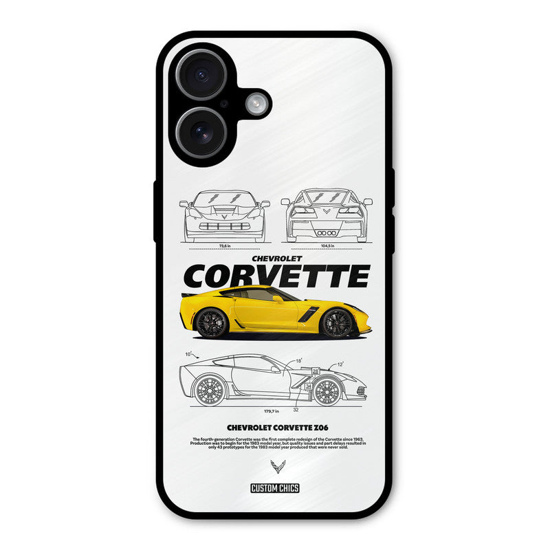 Corvette Yellow iPhone 17 Mobile Back Cover - Car&Bike PrintShield Case