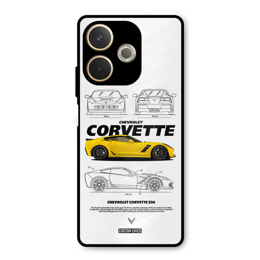 Corvette Yellow Oppo A5 Pro Mobile Back Cover - Car&Bike PrintShield Case