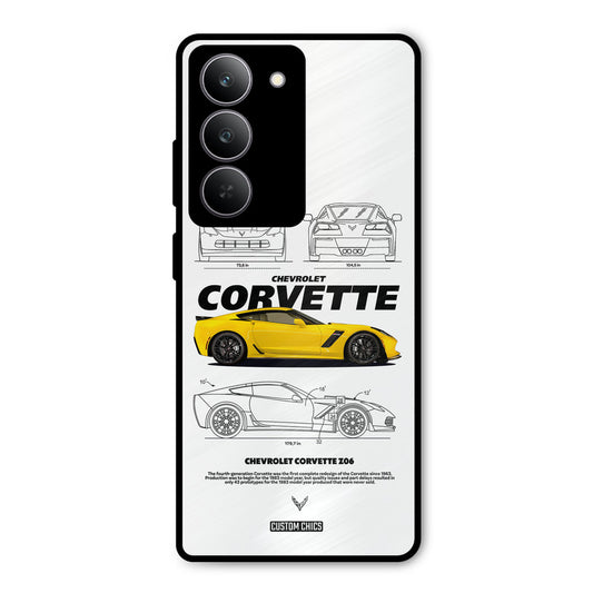 Corvette Yellow Realme 14x Mobile Back Cover - Car&Bike PrintShield Case
