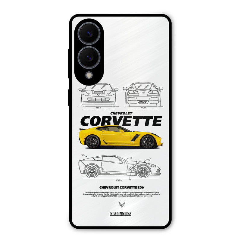 Corvette Yellow Samsung Galaxy S25 Edge Mobile Back Cover - Car&Bike PrintShield Case