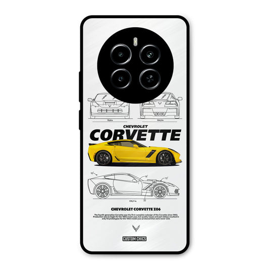 Corvette Yellow Realme P1 5G Mobile Back Cover - Car&Bike PrintShield Case